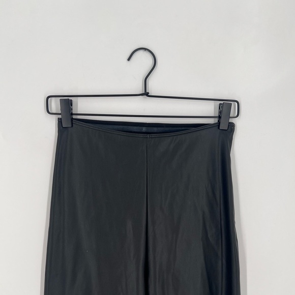 Wolford x Amina Muaddi Vegan Leather Stirrup Leggings In Black - Picture 1 of 7